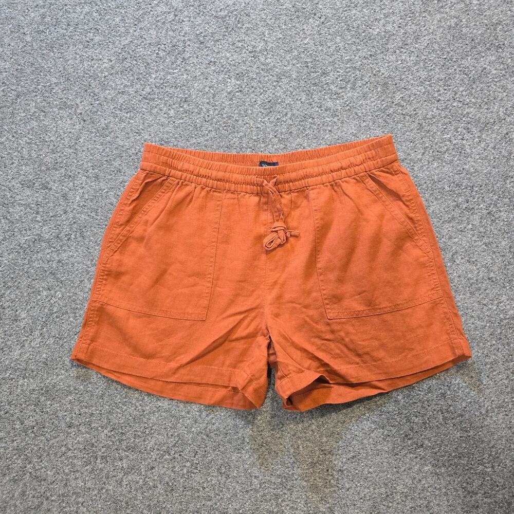 J Crew Shorts Womens Size Small Orange Pull On Linen Blend 3 Inch Capsule Casual